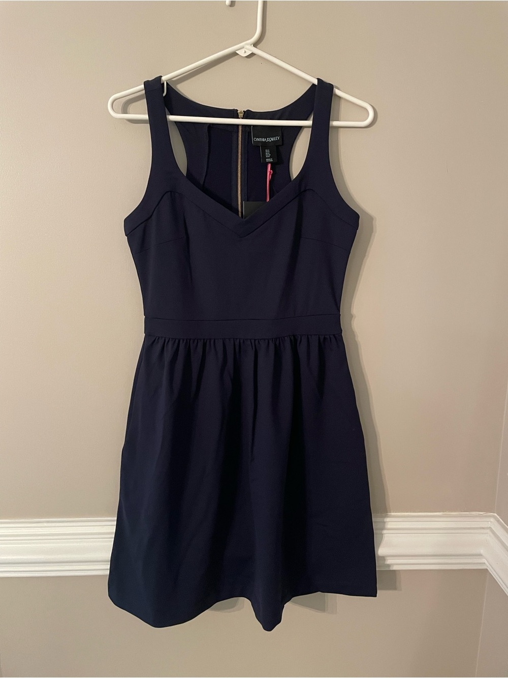 NWTs Cynthia Rowley Navy Sleeveless Fit-and-Flare Mini Dress